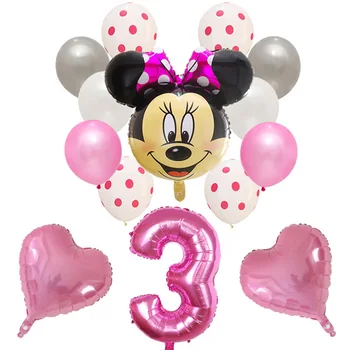 14pcs Minnie Lateksiniai Balionai Mickey Mouse Balionas Gimtadienio Dekoracijos Vaikams Disney 