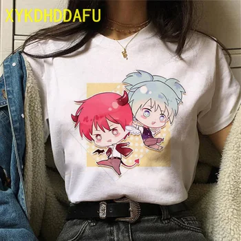 Žmogžudystė Klasėje Marškinėliai Moterims Mados Anime Top Tee Japonijos Vasarą Cartoon Marškinėlius Kawaii Estetinės Moterų marškinėliai
