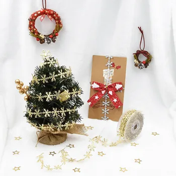 25mm Kalėdų snaigės Apdaila Medžio Juostelės nėrinių ultragarso įspaudų, vestuvių grupė kalėdų dekoracijas namų reikmenys