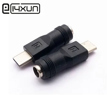 1pcs USB 3.1 C Tipo Male Plug Jungtis 5.5*2.1 mm DC Maitinimo Moterų jack Adapteris, skirtas 