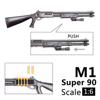1:6 Ginklą Modelio Benelli M1 Super 90 Shot Gun Asamblėjos Modelio Surinkimo Žaislai, Dėlionės, Statybinės Plytos Veiksmų Duomenys