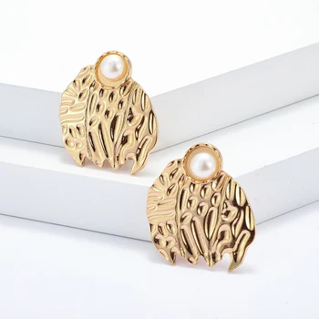 Tocona 15 Stilius Žavinga Didelių Gėlių Lašas Auskarai Moterims Drugelis Aukso Metalo Perlas Akmens Lapų Geometrinis Papuošalai Pendiente