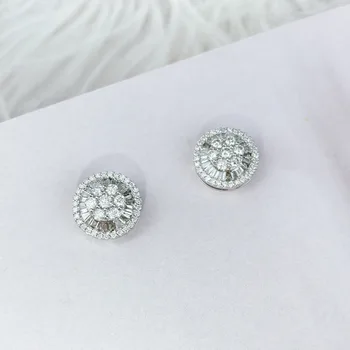 2021 naujos mados halo nekilnojamojo 925 sterlingas sidabro auskarai moterims lady jubiliejų dovana, juvelyriniai dirbiniai didmeninė Valentino Diena E5676
