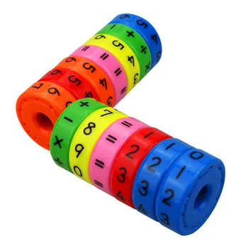 6PCS/set Magnetinio Montessori Matematikos Žaislai Ikimokyklinio Švietimo Žaislai, Vaikų Skaičius PASIDARYK pats Cilindrų Montavimas Puzzle Žaidimas Apskaičiuoti