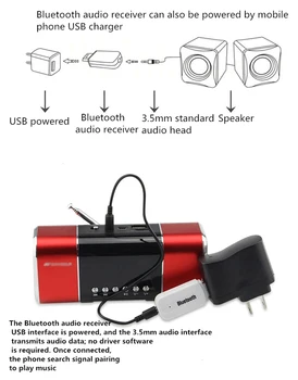 Universalus USB Bluetooth Dongle Adapterį, KOMPIUTERIO, Kompiuterio Garsiakalbio Muzikos Belaidės Pelės 