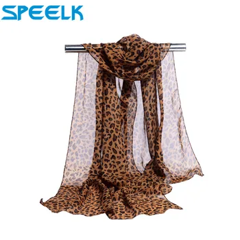 Vakarų Stiliaus Leopard Šalikas Moterims Šifono Šalikai Femme Plonos Skaros Ir Apsiaustas Gėlių Foulard Hijab Stoles Dropshipping