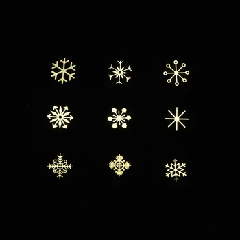 1 Lentelė/Set 3D Snaigės Aukso Metalo Skiltelės Nagų Dailės Blizgančiais Kalėdų Dekoracijas Nagų lako Plonas Lipdukas Dizaino Manikiūro TR889