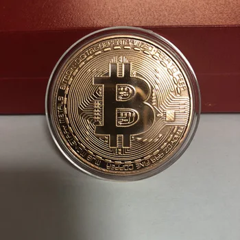 Paauksuoti Bitcoin Moneta, Kolekcines Meno Kolekcija Dovanų Fizinio atminimo Casascius Tiek BTC Metalo Antikos Imitacija