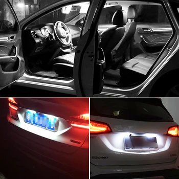 1pcs du kartus-pažymėjo LED 31/36/39/41mm Automobilių Universalus Lubų šviesos diodų (LED) Automobilių Skaitymo Šviesos Kambaryje Lempos Dukart taško 3014 Automobilių Lemputės