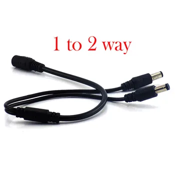 DC Power 1 Female to 2 3 4 5 6 8 Male Way Splitter Adapter Connector Plug Cable 5.5mm*2.1mm 12V For CCTV Camera LED Strip Light