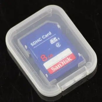 10VNT Nešiojamų Skaidrus Atveju Turėtojas Dėžutės Saugojimo Aišku Standartinė Atmintis Plastikinės Kortelės Atveju Standartinių SD SDHC TF Atminties Kortelę