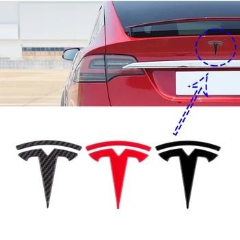 Logotipas Tesla model 3 Priekinės Logotipas Priedai Anglies Pluošto ABS Model3 Automobilio Priekyje gale Lipdukas Reikmenys Tesla Logotipas
