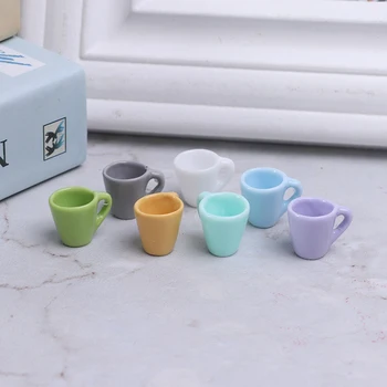 10vnt Namų Stalo Dekoro Lėlės Priedai Mini Miniatiūriniai Lėlių Kavos Puodelį, Virtuvė Kambarys Maisto gėrimai