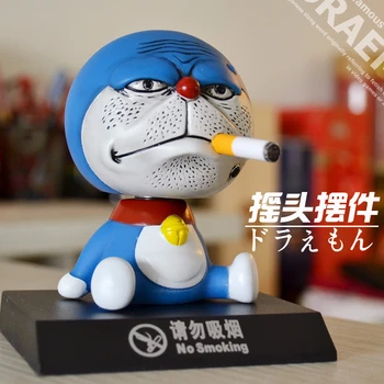Mielas 11cm Purtant Galvą Doraemon Modelis Žaislai Bobble Head Pvc Automobilių Apdailos Anime Doraemon Veiksmų Skaičiai Žaislai, Gimtadienio, Kalėdų Dovanos