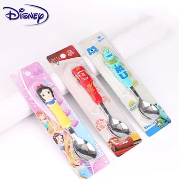 Disney nerūdijančio plieno animacinių filmų vaikams Minnie šaukštas vaikų stalo įrankiai, stalo reikmenys kūdikių šėrimo stalo princesė stilius