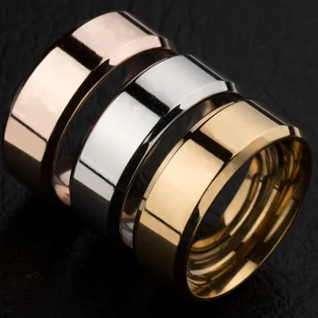 Klasikinis 6mm/8MM Paprastumo Pora Žiedus 316L Nerūdijančio Titano Plieno Madinga Kasdien Dėvėti Žiedas Nykščio Papuošalai Moterims, Vyrams