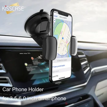 KISSCASE Automobilinis Telefono Laikiklis priekinio, galinio Stiklo Kalno siurbtukas Telefono Automobilinis Laikiklis iPhone Samsung S8 S9 Mobilus Stendas 