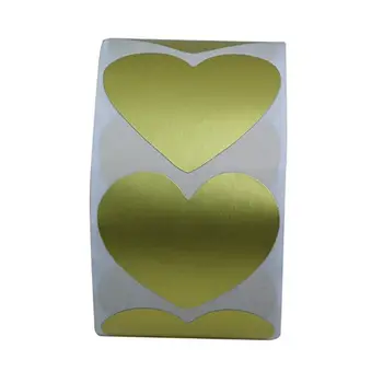500pcs Meilės Širdis Tuščia Aukso Lipnios Etiketės, Kepimo Pakavimo Paketo Sandarinimo Lipdukas Ruoniai užrašų knygelė 