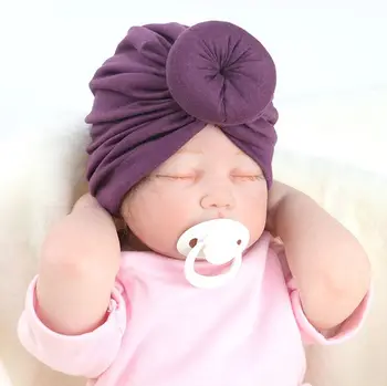 Naujas Naujagimio Rose Mazgas Kepurės Minkštos Medvilnės Mišinys Kūdikių Mergaičių Skrybėlę Drabužių Priedai, Baby Shower Turbaną Galvos Apdangalai Gimtadienio Dovana