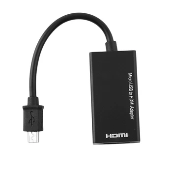 Micro USB į HDMI adapteris skaitmeninis vaizdo garso keitiklis, laidas HDMI jungtis nešiojamieji kompiuteriai su MHL uosto