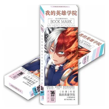 36 Vnt/Set Anime Mano Herojus Akademinės Bendruomenės Popieriaus Žymą Midoriya Izuku Knygos Turėtojo Pranešimą Kortelės Gerbėjų Dovana