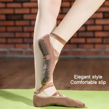 ES 35-40 Moteris Aukštos Kokybės Tvarstis Jogos Kojinės Anti-Slip Quick-Dry Slopinimas, kvėpavimo pratimai Baleto Kojinės Moterims Medvilnės Kojinės