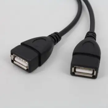 Naujas USB 2.0 Male 2 Dual USB Female Jack Splitter Hub Maitinimo Laido Adapteris, Skirtas PC Nešiojamas #911