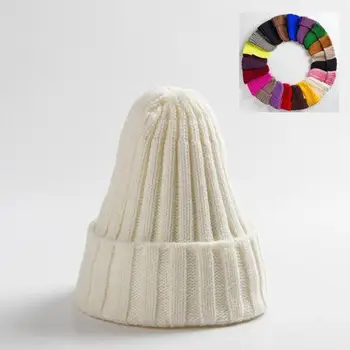 COKK Moterų Beanie Skrybėlių variklio Dangčio Ruožas Skrybėlės Moterims Moteriški Rudens Žiemos Kepuraitė vientisos Spalvos Galvos Kepurė Mergaitėms Chapeau Femme Naujas