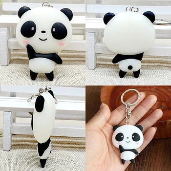 Kūrybos Mielas Animacinių Filmų Keychain Metalo Papuošalai Gyvūnų Panda 