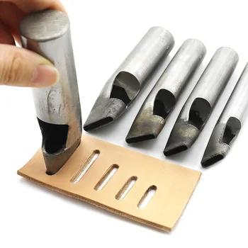 Plotis 4mm Odos Ovalo Formos Hole Punch Ovalo formos, Kampas, Tarpai Diržo Perforavimo Įrankiai 