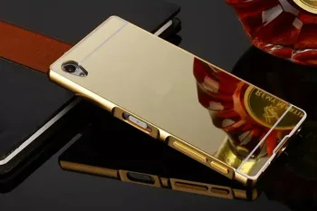 Prabanga Rose Gold Veidrodis Atvejais Sony xperia XA Ultra Alumimum Metalo Rėmelis, korpuso Dangtelis, skirtas 