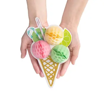 Ledų 3D Korio kamuolius Spalvinga Popsicle Reklama Vasarą Šalies Ledų Baras Girliandą Atogrąžų Vaikams Gimtadienio Apdaila