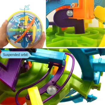 3D Puzzle Magija Labirintas 100 lygio Intelektas Kamuolys Labirintas Sferos Vaikas Žaislai, Dėlionės Žaidimas IQ Balansas Švietimo žaislai Vaikams