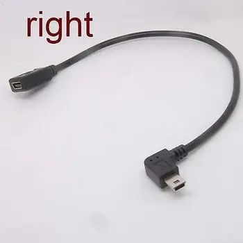 90 4 Laipsnio kampas mini USB Female į Mini B 5 Pin Male kabelio Adapteris