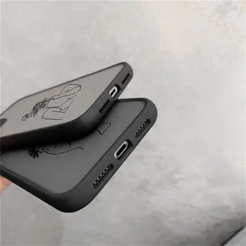 Meno Retro Abstrakčių Geometrinių Telefono dėklas Skirtas iPhone 11 12 Pro Max Mini 7 8 Plus SE 2020 X XR XS Matinis atsparus smūgiams apsauginis Dangtis