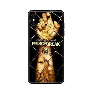 TV Prison Break Telefono dėklas Skirtas iphone 4, 4s, 5 5S SE 5C 6 6S 7 8 plus X XS XR 11 PRO MAX 2020 juoda tpu Etui gana bamperis 3D
