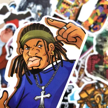 48pcs Animacinių filmų Lipdukai Hip-hop Rap Doodle Street Serijos Bagažo Automobilį, Nešiojamą kompiuterį Notebook Decal Šaldytuvas Riedlentė Lipdukas F2