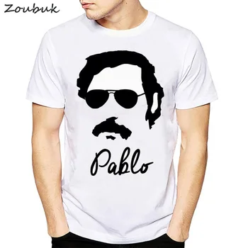 Marškinėliai Harajuk Viršūnės t-shirt Narcos Krikštatėvis Pablo Escobar Anime Vyrų estetinės Mados vyrų/moterų Tee Marškinėliai