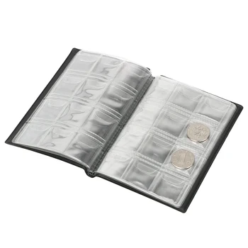 Rinkti Pinigus Organizatorius 120 Kišenės Monetas Kolekcijos Albumas 