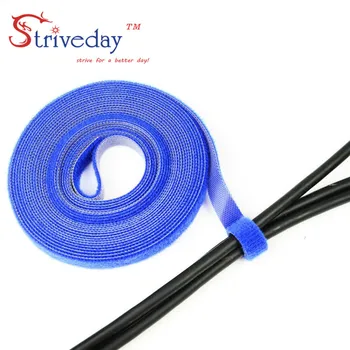 5 m / roll magija kabeliui magija sagties plotis-1 cm /Velcroe linija, kompiuterių kabelis laisvų rankų įranga vijurkas kabeliui 