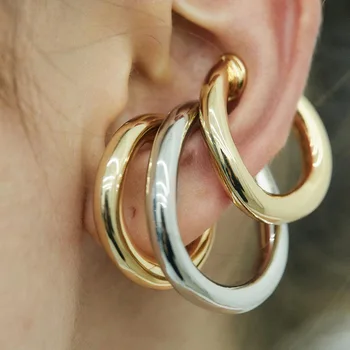 Artilady aukso spalvos didelis hoopas auskarai dovanos accessorries moterų ausies žiedai papuošalai lašas laivybos