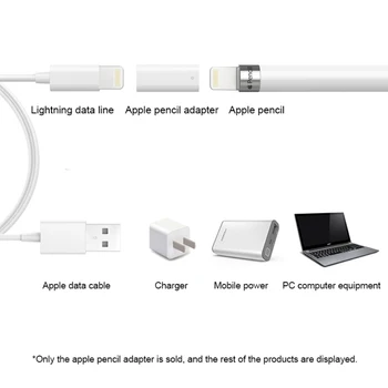 3/2/1PCS Mini Jungtis Įkrovimo Adapteris, skirtas Apple Pieštuką Moteris Moterų Namų Biuro Lengva Įkrauti Krovikliu Priedai