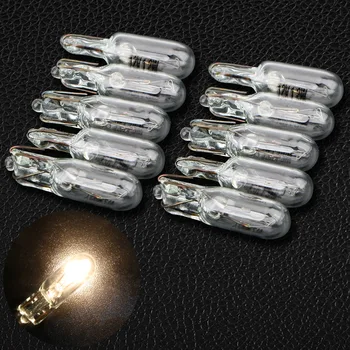 LEEPEE 10vnt LED Lemputė Šiltai Baltos Spalvos 12V 1.2 W Lemputė T5 286 Halogeninės Lemputės Pusėje, Pleištai, Žibintai, Automobilių Priemonė Lempa Automobilio stiliaus