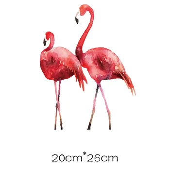 Geležies-perdavimo drabužių Flamingo juostelės appliques termo lipdukai ant drabužių šilumai jautrus pleistrai nemokamas pristatymas viršūnės