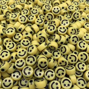 20pcs 10mm Smiley veido Akrilo Molio Formos Tarpiklis Karoliukų, Skirta 