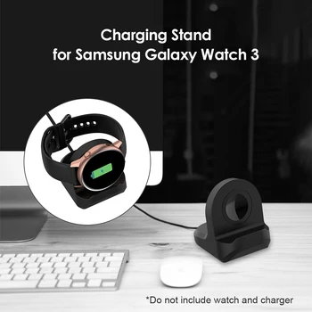 Silikono Smart Žiūrėti Įkrovimo Dokas Turėtojui Samsung Galaxy Žiūrėti 3 Aktyvus 1 2 Galia Laikiklio Stovas, Kroviklis Stotis Laikiklis