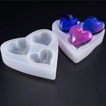 3D širdies Formos Šokoladiniai Silikono Formos Putėsius Minkštas Ledo Kubo Formos Desertas Saldainiai Muilo, Žvakių Liejimo vestuvių tortas dekoravimo priemonė