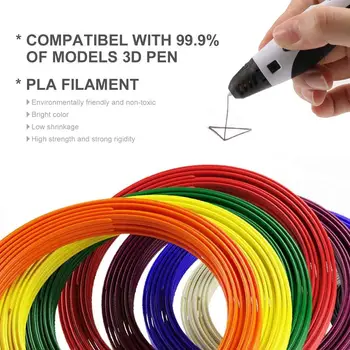 PLA gijų 10M/color Karšto pardavimo 3D Rašiklis Papildymo 1.75 mm 3D Piešimo Medžiagos 10 m/pak