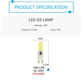 Led g4 lempos g9 led lemputė 12V 220V Pritemdomi lemputė 2835 SMD 3W 6W 9w g4, g9 led, COB LED Apšvietimas pakeisti Halogeninis Prožektorius Liustra