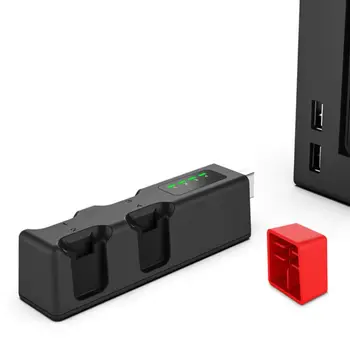 Nešiojamų Mini USB Šakotuvą, Belaidis Kroviklis Keturių Įkrovimo Bazinės Stoties Savininkas NS Jungiklis JoyCon Žaidimas Rankena Priedai